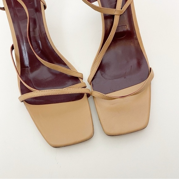 Staud Gita Leather Sandals Kitten Heels - Picture 4 of 9